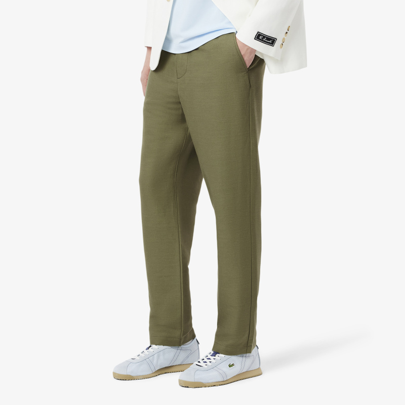 Мужские спортивные брюки Lacoste из смеси льна и вискозы
