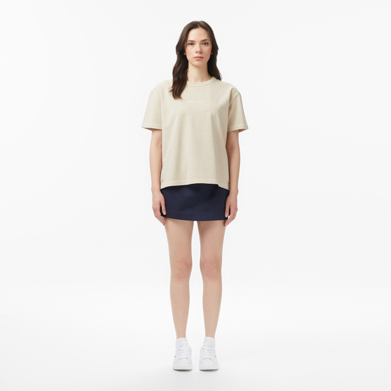 Женская хлопковая футболка Lacoste