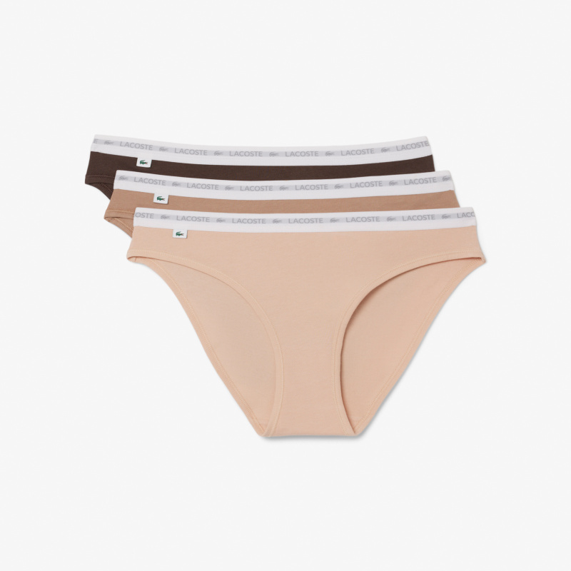 Женские трусы Lacoste из эластичного хлопка (3ед.)
