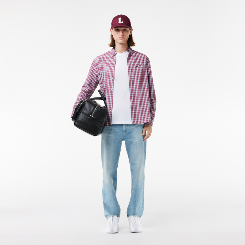 Мужская хлопковая футболка Lacoste с коротким рукавом