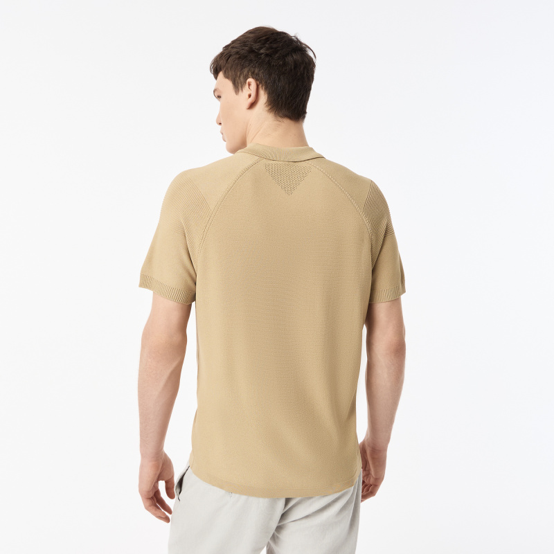 Мужское тёплое трикотажное поло Lacoste
