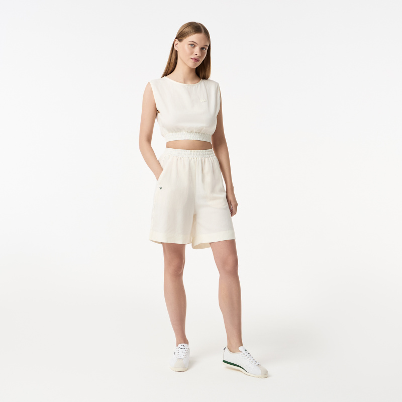 Женские шорты Lacoste из смеси льна