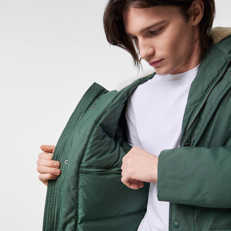 Мужская утеплённая парка Lacoste с капюшоном