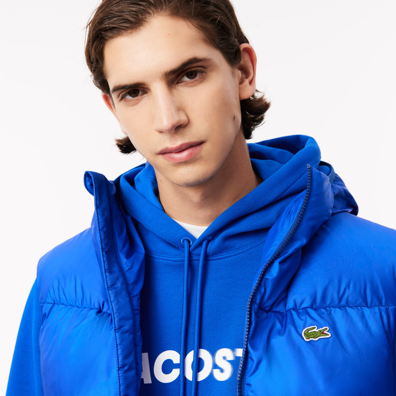 Мужской влагоотталкивающий жилет Lacoste с капюшоном