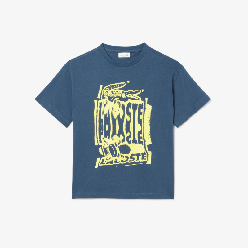Детская хлопковая футболка Lacoste