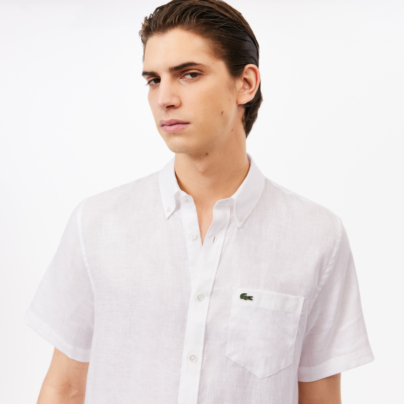 Мужская льняная рубашка Lacoste
