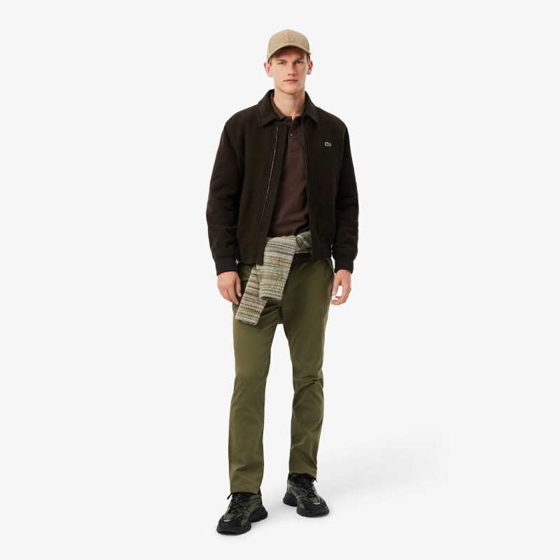 Мужское поло Lacoste L.12.21 классического кроя с длинным рукавом