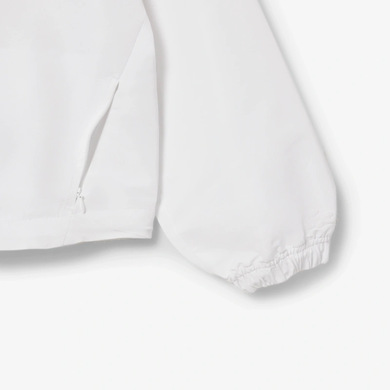 Женская укороченная куртка Lacoste на молнии с капюшоном