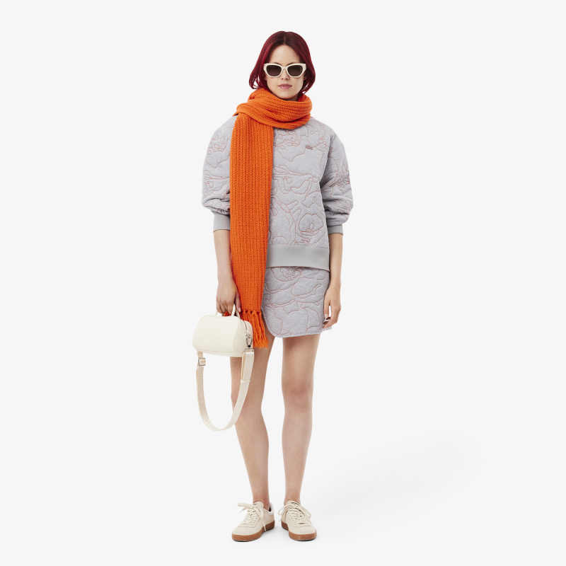 Женская двусторонняя толстовка Lacoste с вышивкой
