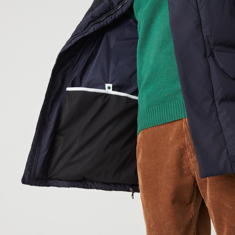 Мужской пуховик Lacoste с капюшоном