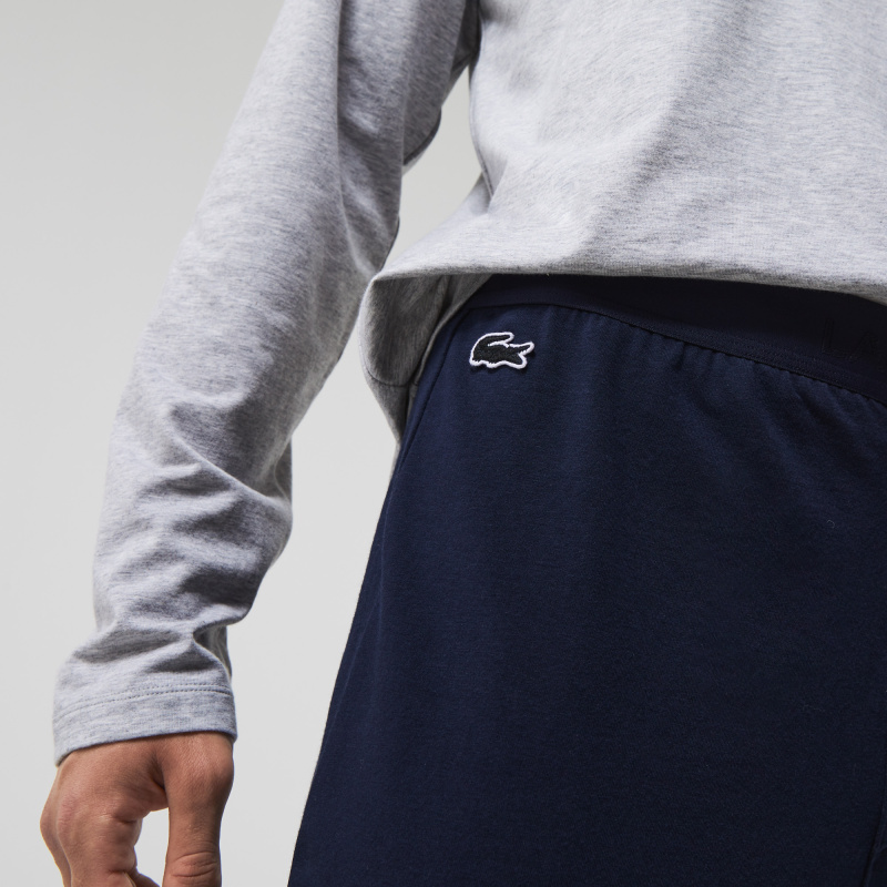 Мужская пижама Lacoste с логотипом (Футболка/ брюки)