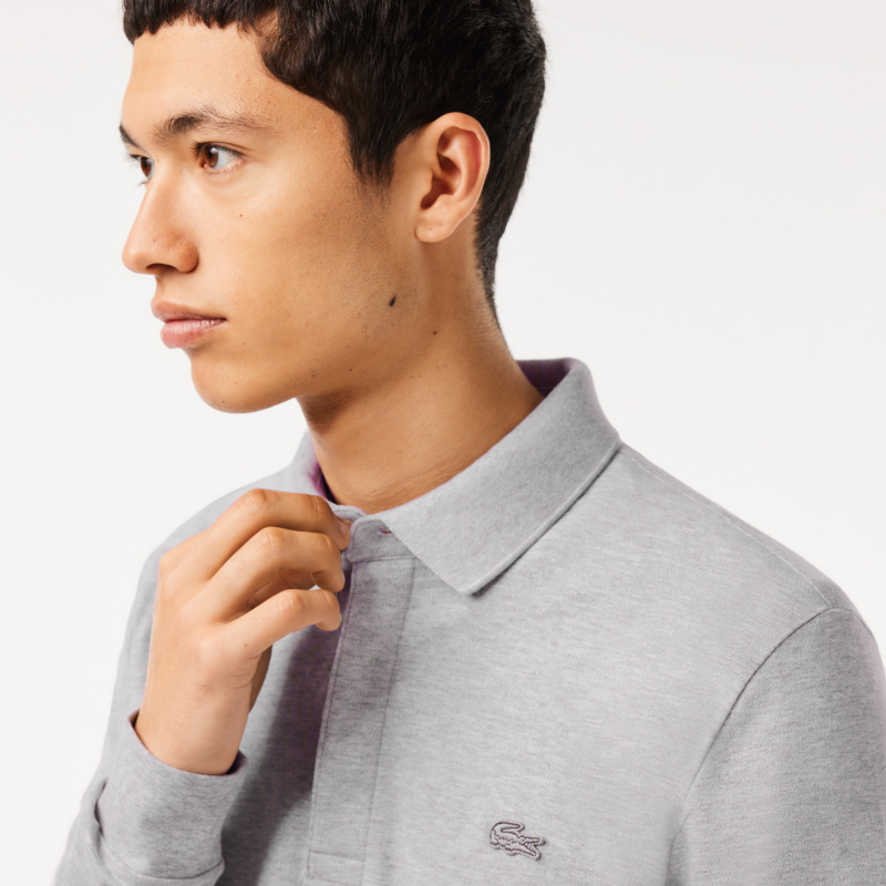Мужское поло Lacoste с длинными рукавами