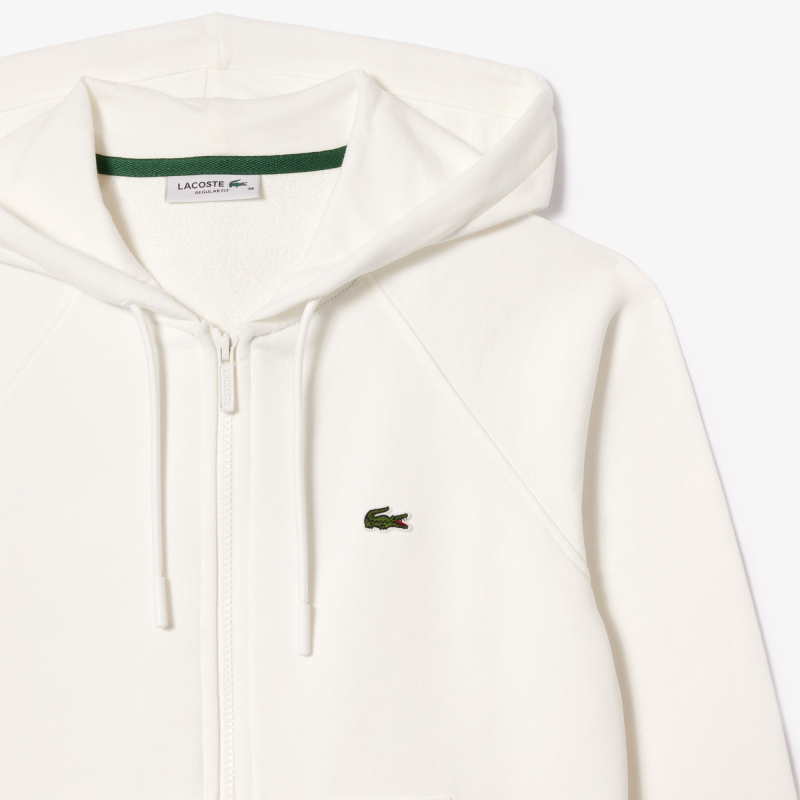 Женская флисовая толстовка Lacoste с капюшоном на молнии
