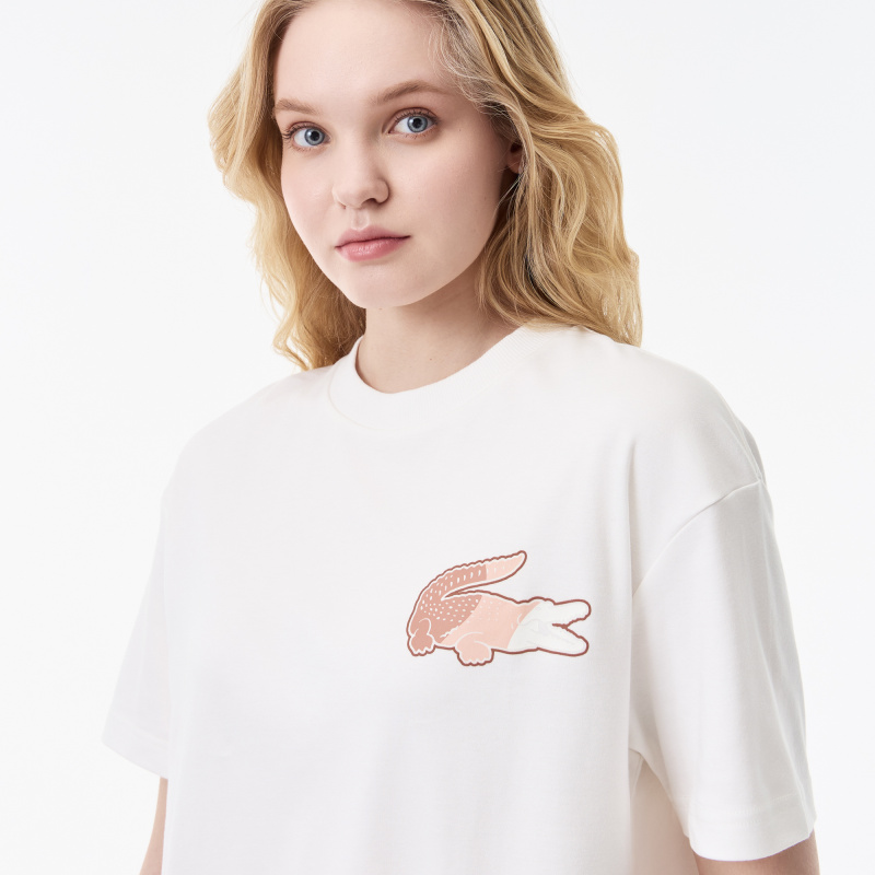 Женская футболка Lacoste из хлопка