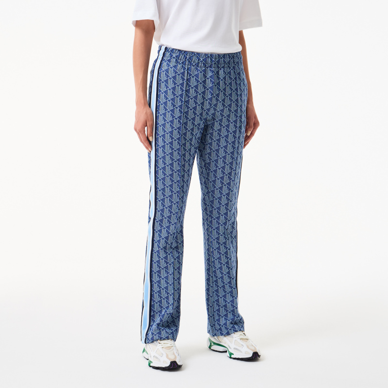 Женские расклешенные спортивные брюки Lacoste с монограммой