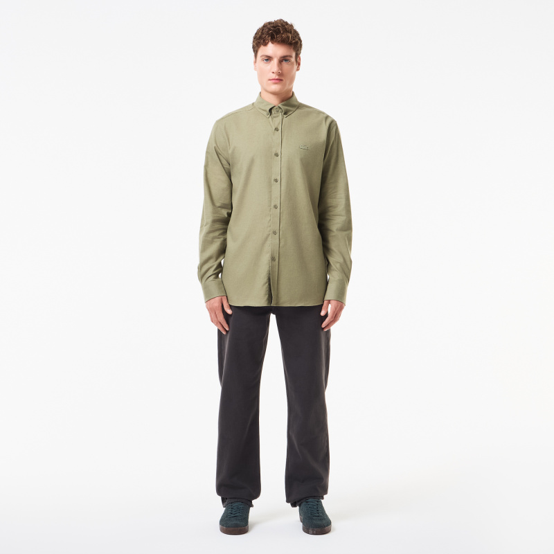 Мужская рубашка Lacoste из смеси хлопка и шерсти