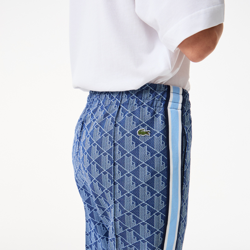 Женские расклешенные спортивные брюки Lacoste с монограммой