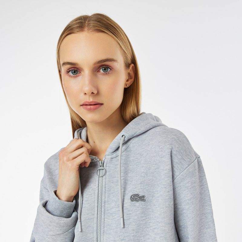 Женская толстовка Lacoste Crop Fit с капюшоном