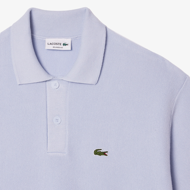 Мужское трикотажное поло Lacoste из органического хлопка