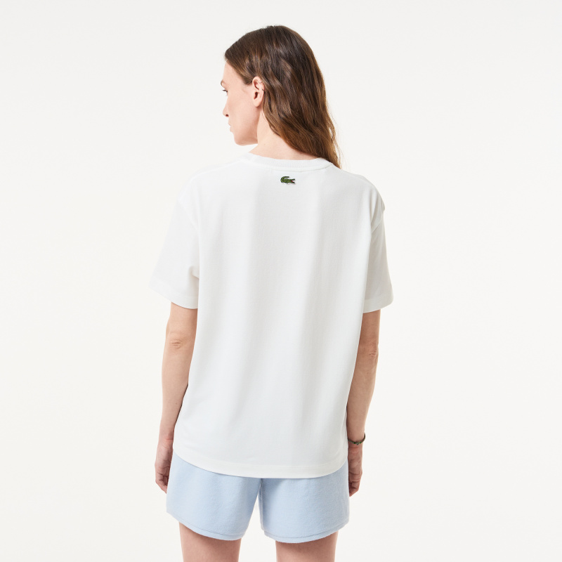 Женская хлопковая футболка Lacoste