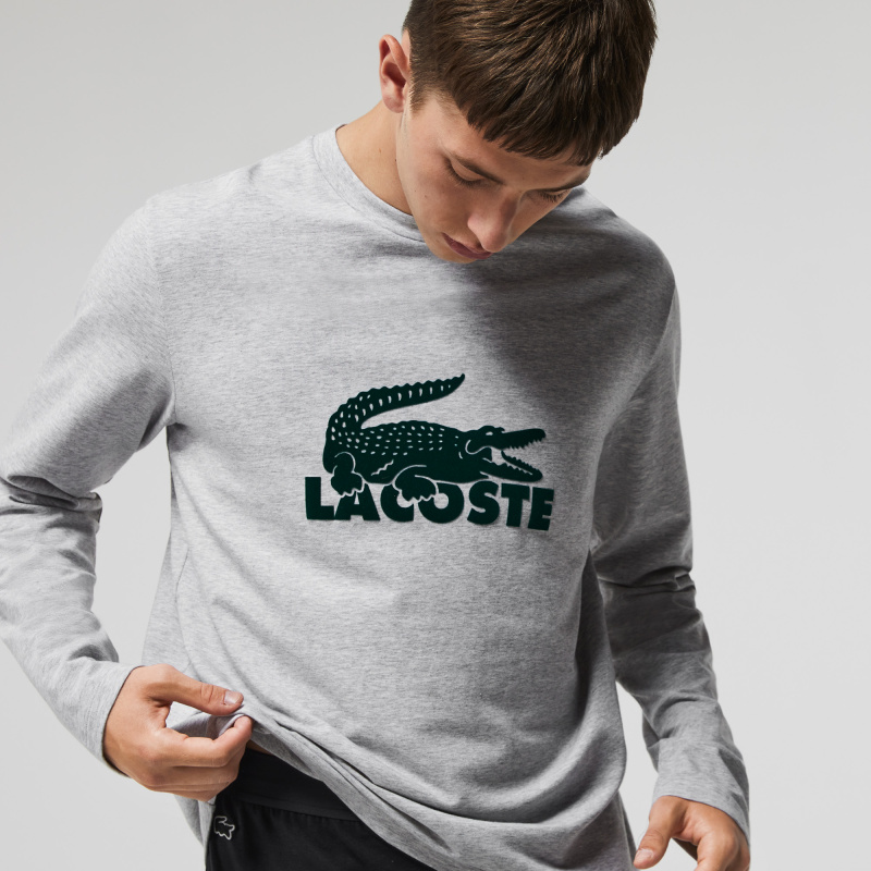 Мужская пижама Lacoste с логотипом (Футболка/ брюки)