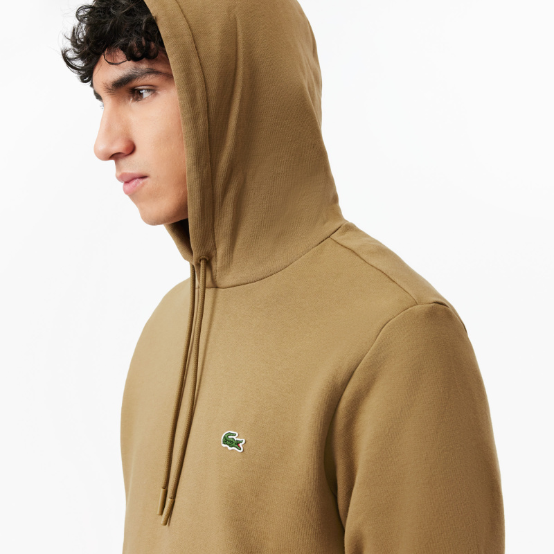 Мужское худи Lacoste классического кроя с флисом
