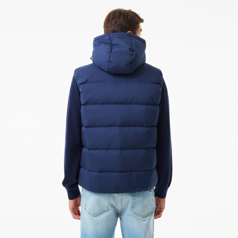 Мужской утеплённый жилет Lacoste с капюшоном