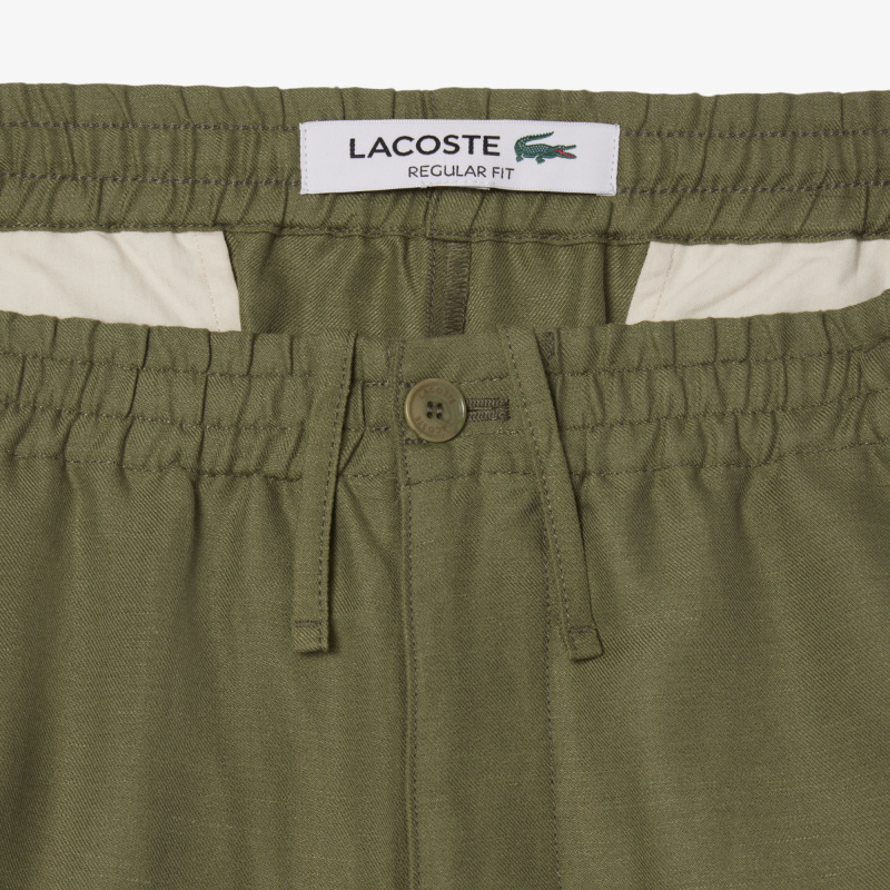 Мужские спортивные брюки Lacoste из смеси льна и вискозы