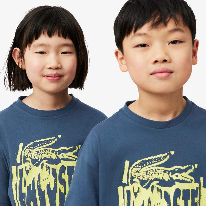 Детская хлопковая футболка Lacoste