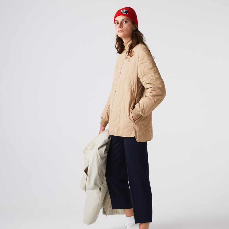 Женская парка Lacoste с утеплённой подкладкой