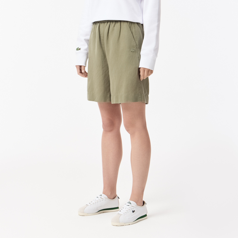 Женские шорты Lacoste из смеси льна