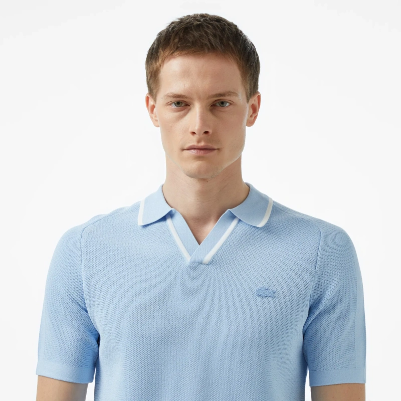 Мужское вязаное поло Lacoste из вискозы