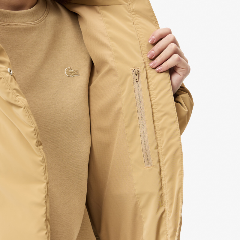 Женская укороченная куртка Lacoste с капюшоном