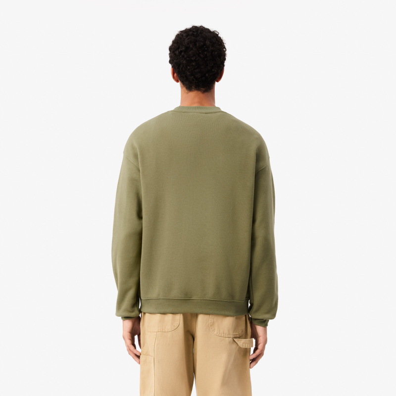 Мужской флисовый свитшот Lacoste свободного кроя