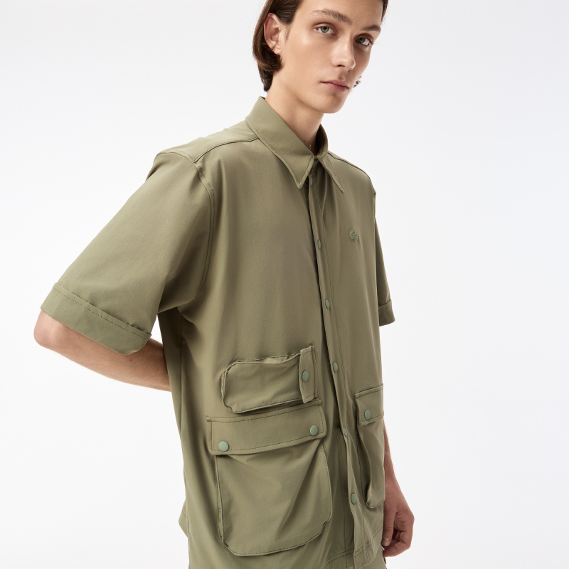 Мужская рубашка Lacoste с коротким рукавом и тремя карманами