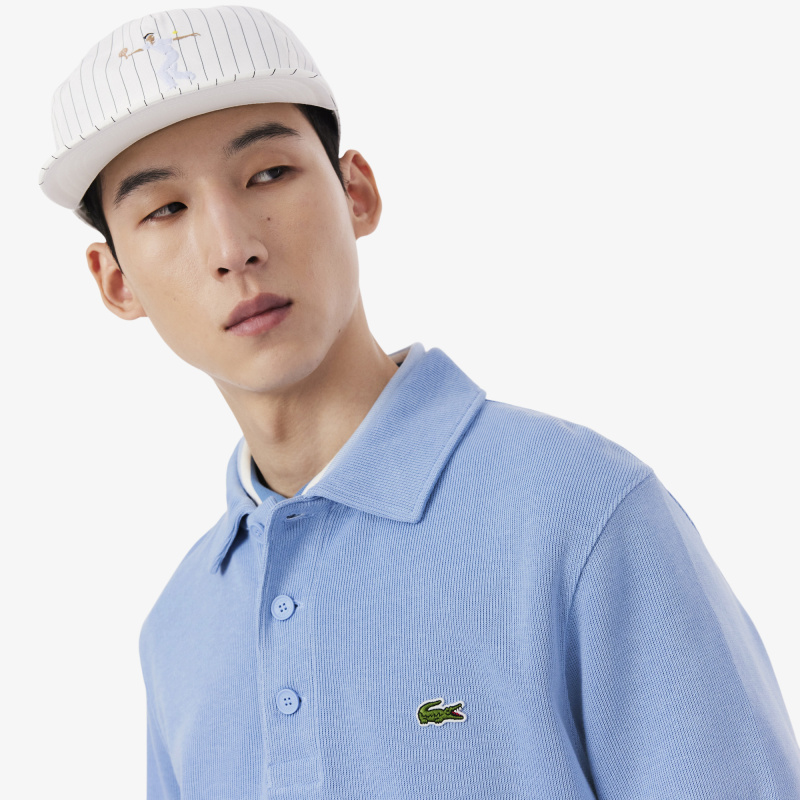 Мужская толстовка Lacoste с воротником-поло из хлопка