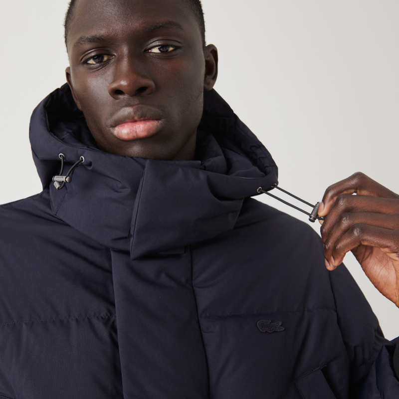 Мужской пуховик Lacoste с капюшоном