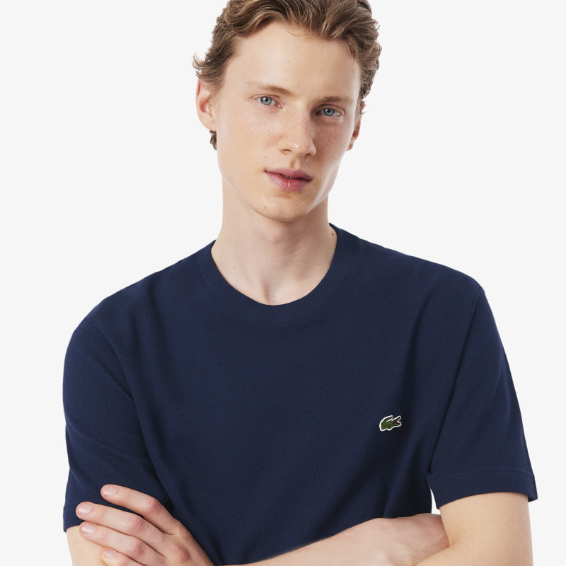 Мужская хлопковая футболка Lacoste из смеси льна