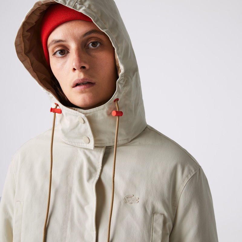 Женская парка Lacoste с утеплённой подкладкой