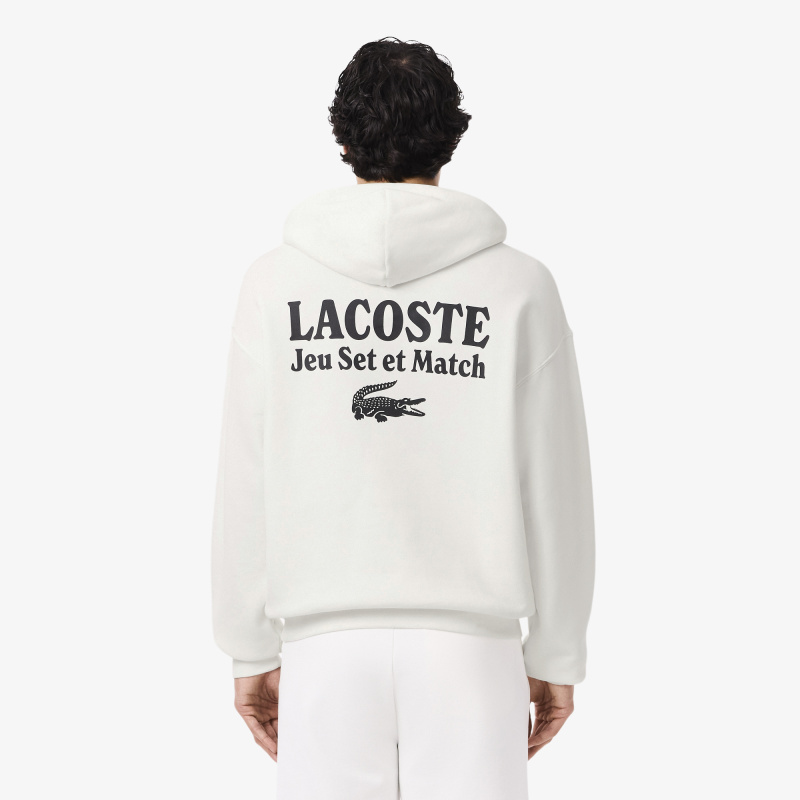 Мужская флисовая толстовка-худи Lacoste свободного кроя