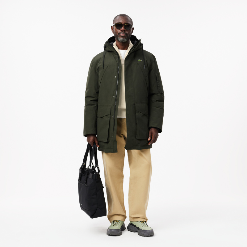 Мужской свитер Lacoste из овечьей шерсти на молнии