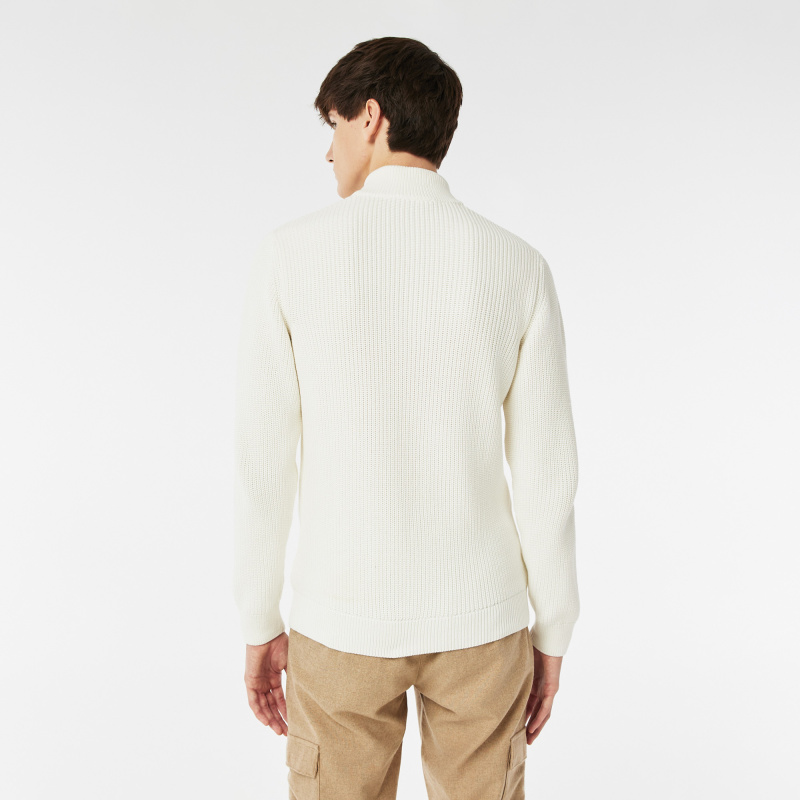 Мужской хлопковый свитер Lacoste на молнии
