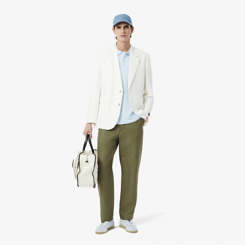 Мужские спортивные брюки Lacoste из смеси льна и вискозы