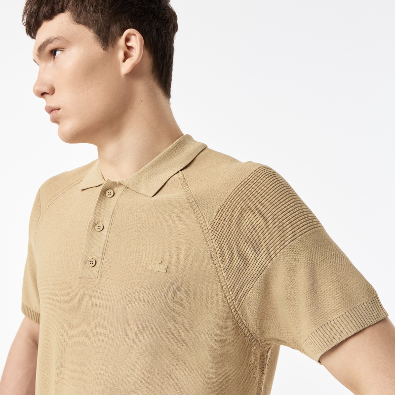 Мужское тёплое трикотажное поло Lacoste