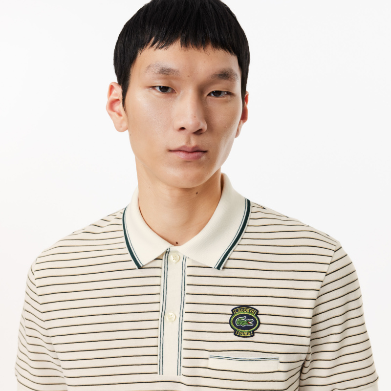 Мужское поло Lacoste в полоску