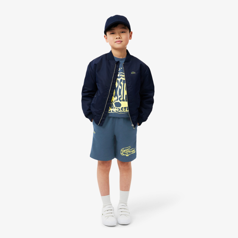 Детская хлопковая футболка Lacoste