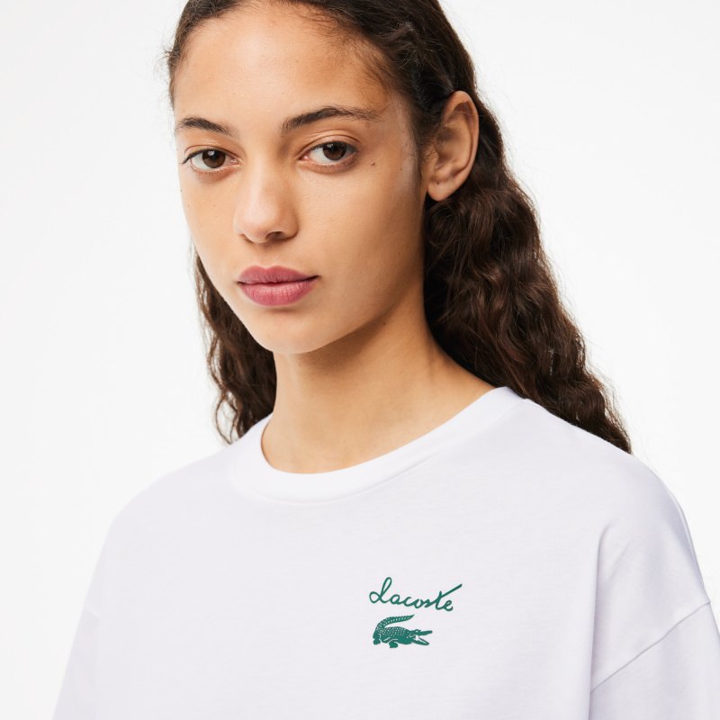 Женская футболка Lacoste из хлопка
