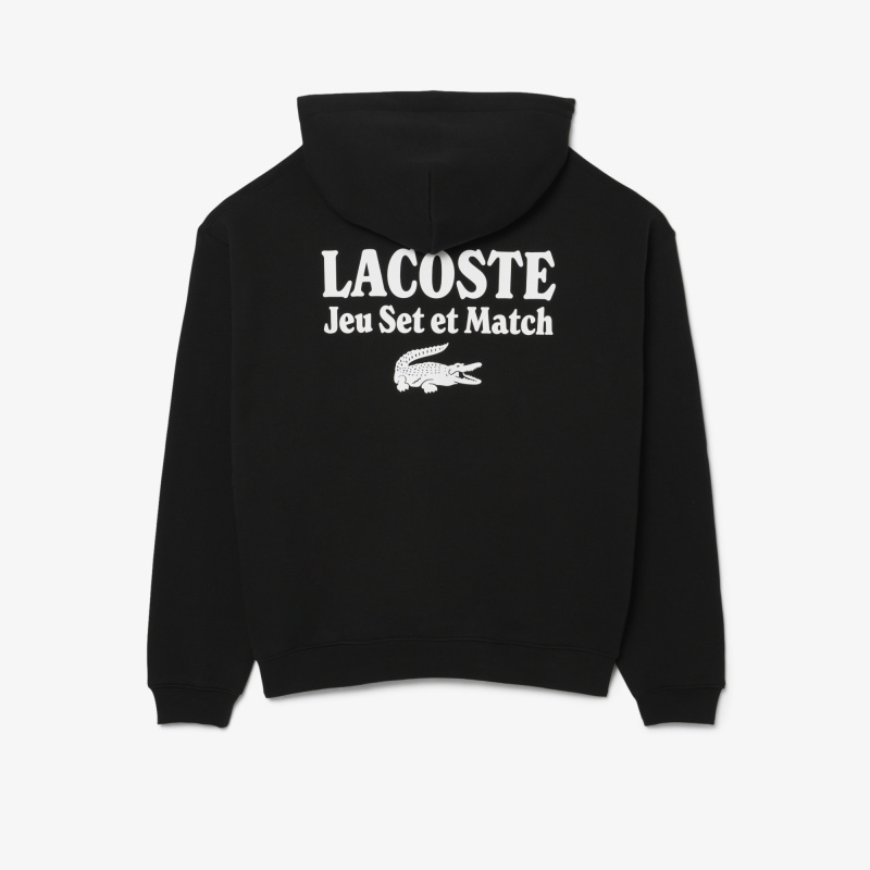 Мужская флисовая толстовка-худи Lacoste свободного кроя