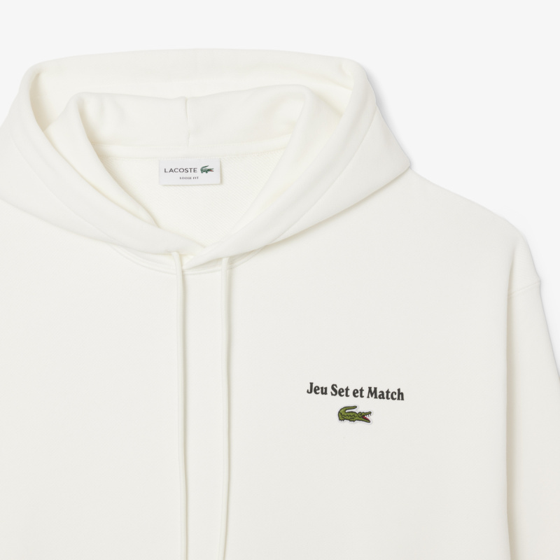 Мужская флисовая толстовка-худи Lacoste свободного кроя