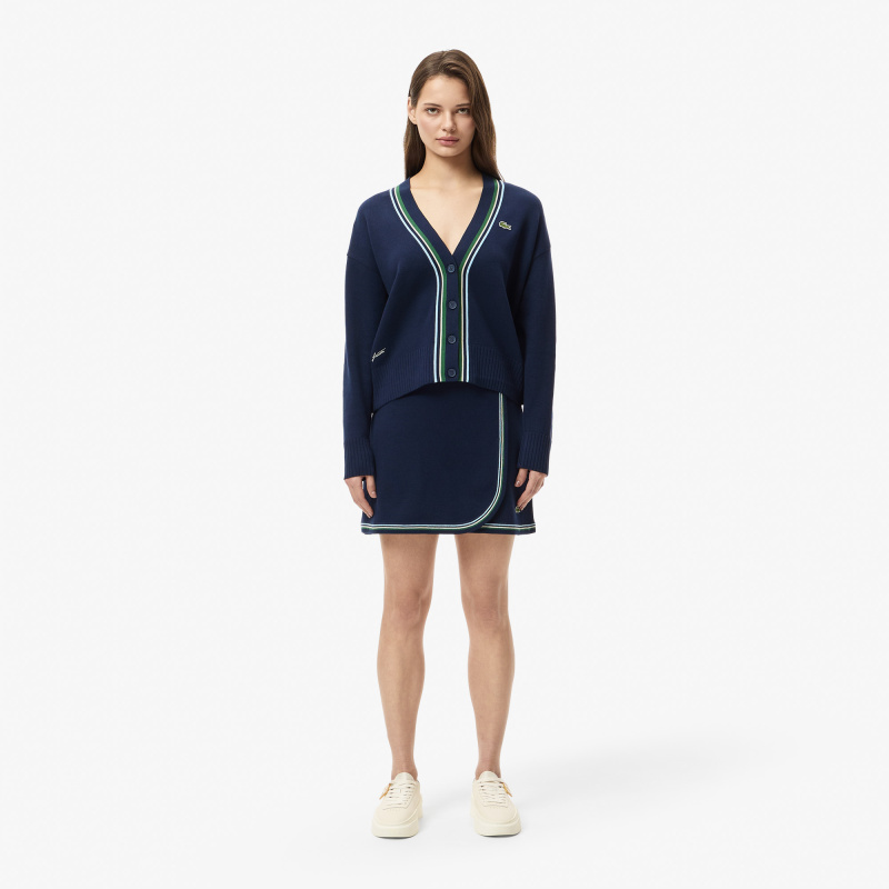 Женский вязаный кардиган Lacoste классического кроя